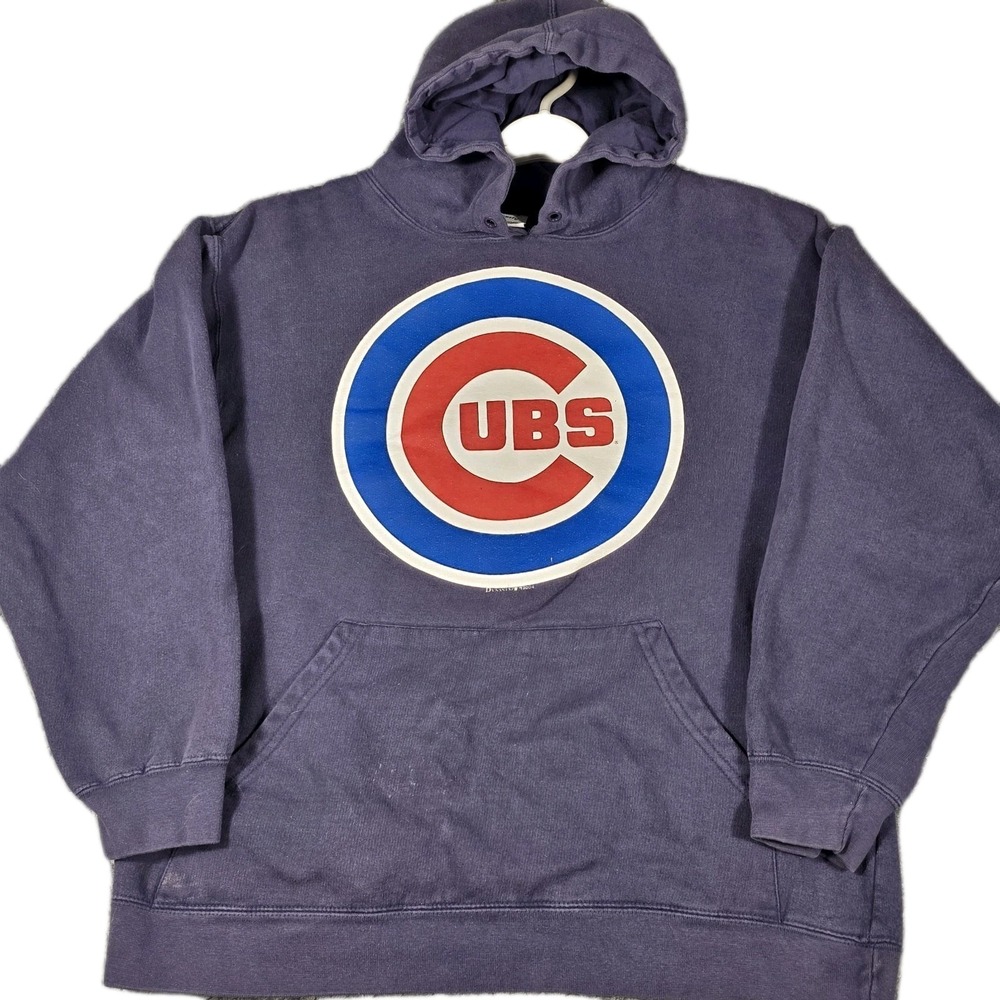 Vintage Chicago Cubs Hoodie Men's Medium Blue 2004 Dynasty Pullover Sweatshirt